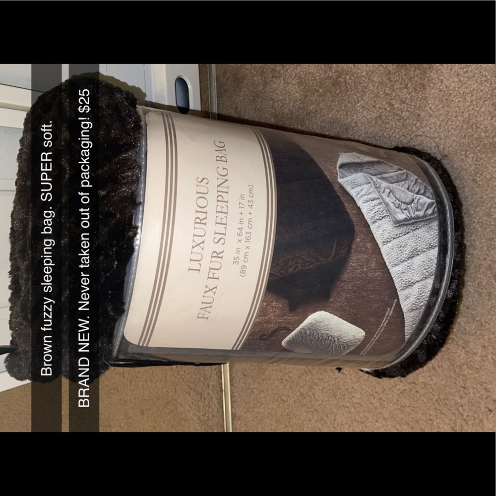 Furry sleeping bag